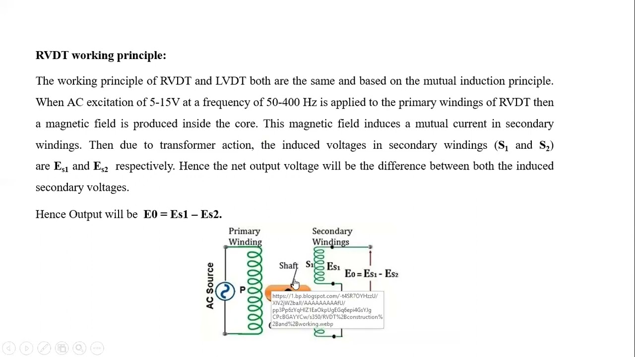 construction, working, applications, specifications, advantages & disadvantages of RVDT