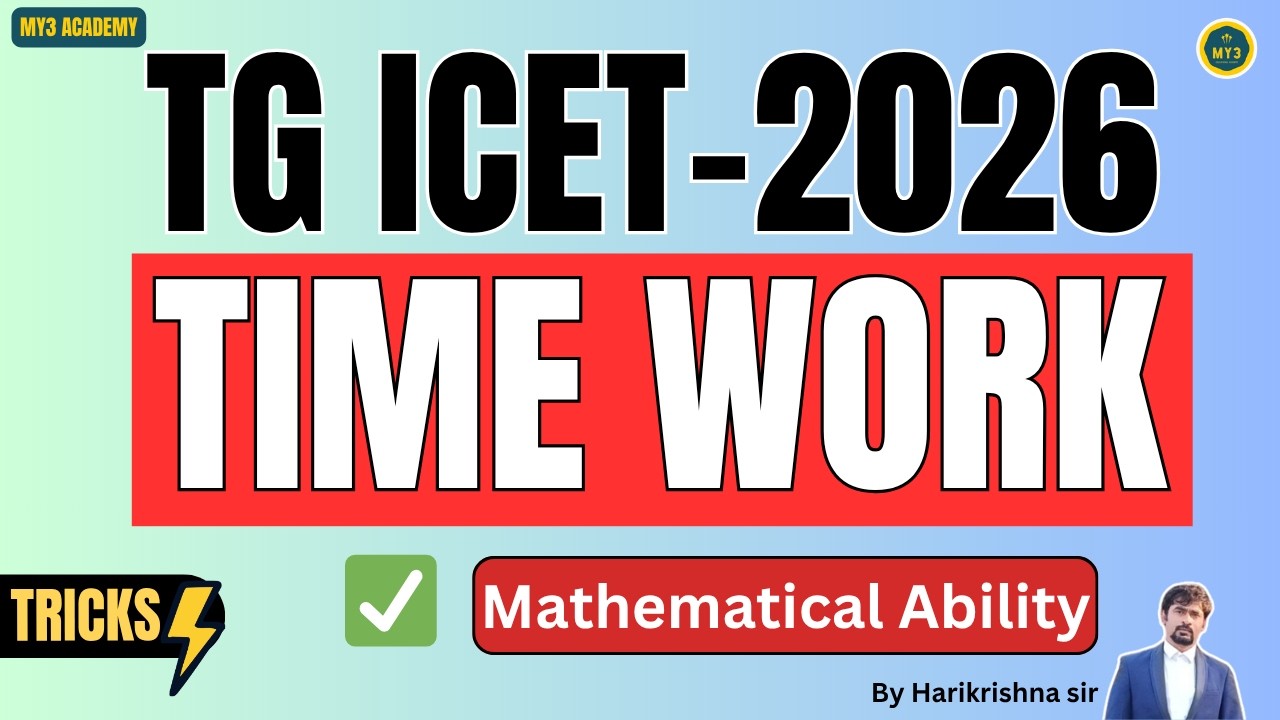 TG ICET-2026 Exam Preparation | Time - Work | ICET 🔥 | ICET Series #1million  #icet2026