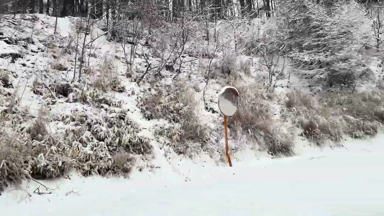 Driving in Japan winter Chino city