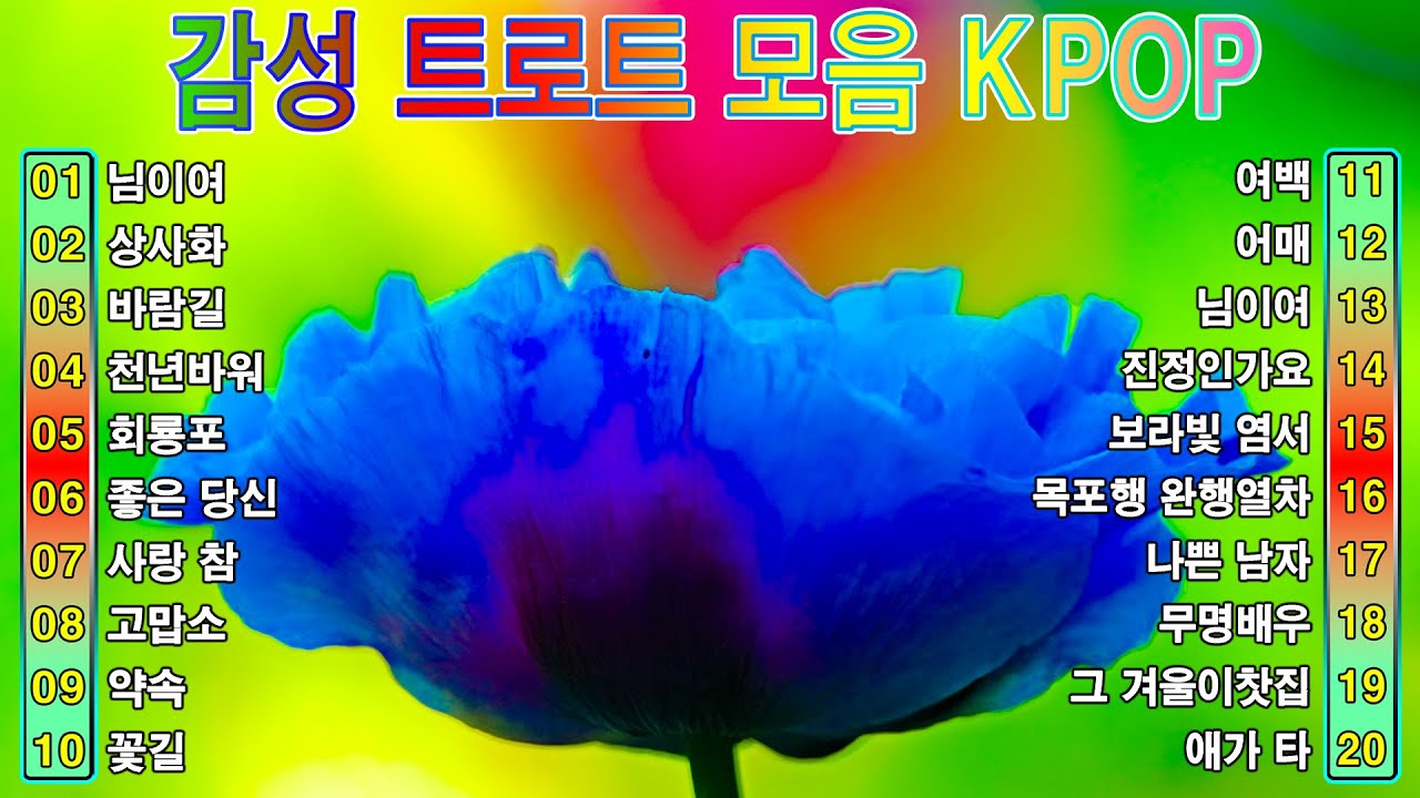감성 트로트 모음 KPOP (TROT) PLAYLIST ☘️ ( 꽃길.상사화.여인의 눈물.회룡포.바람길...) #Kpop
