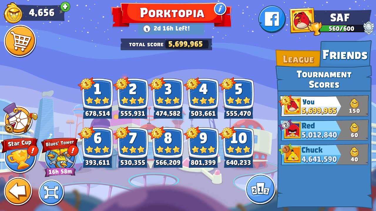 Angry Birds Friends. Porktopia. All levels 3 stars. Passage from Sergey Fetisov