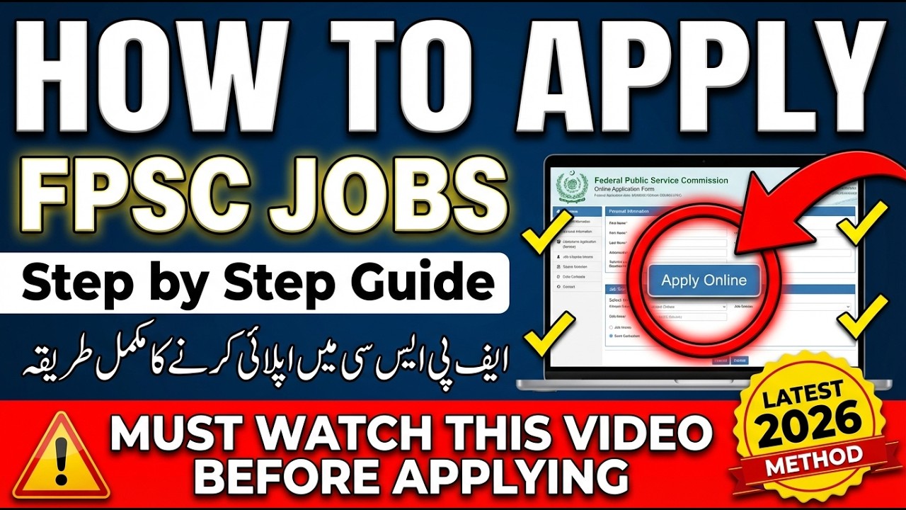 FPSC Jobs 2026 Apply Online Complete Guide | Form Fill & Fee Payment Method