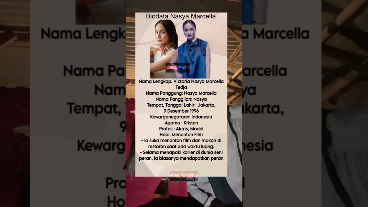 Biodata Menarik Nasya Marcella