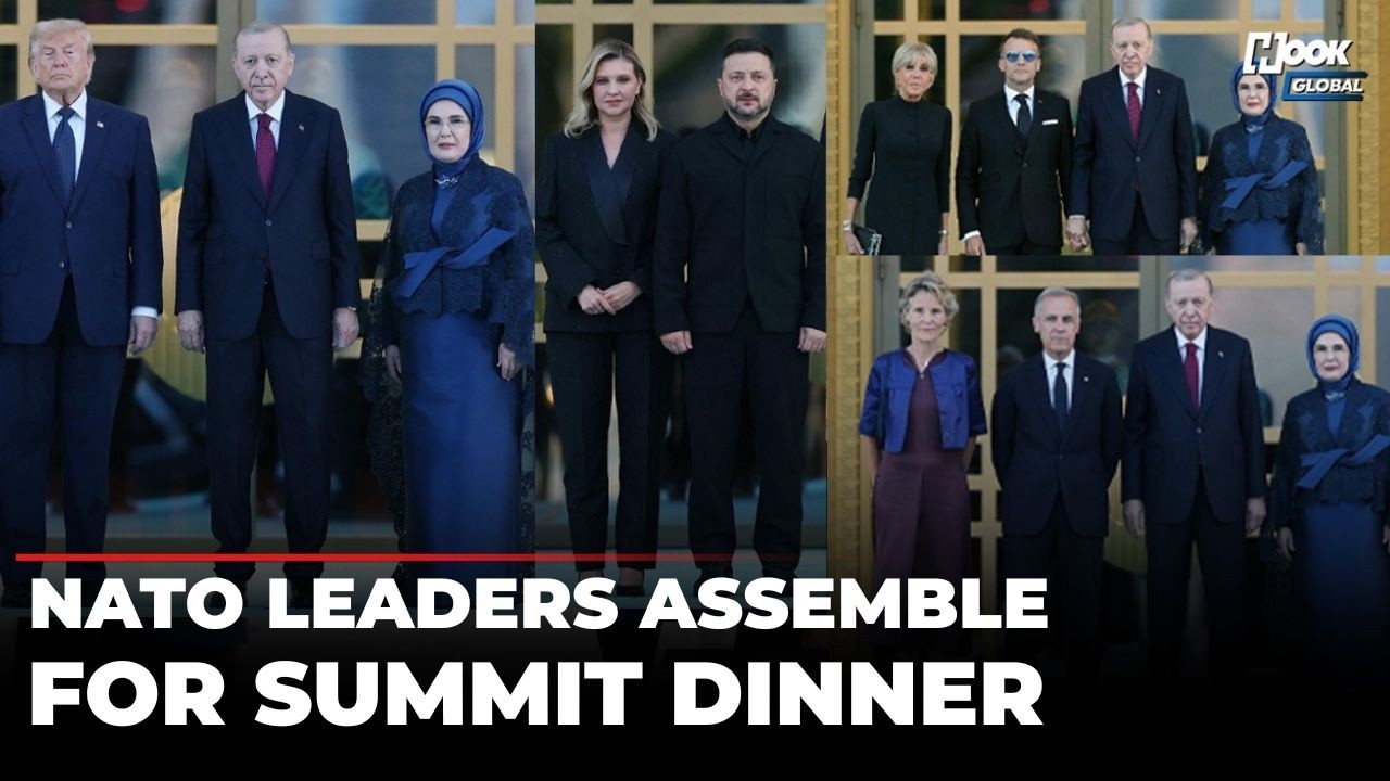 FULL: NATO Leaders Make Grand Arrival At Erdogan's Palace For Dinner Before Key Meet | Trump |Macron