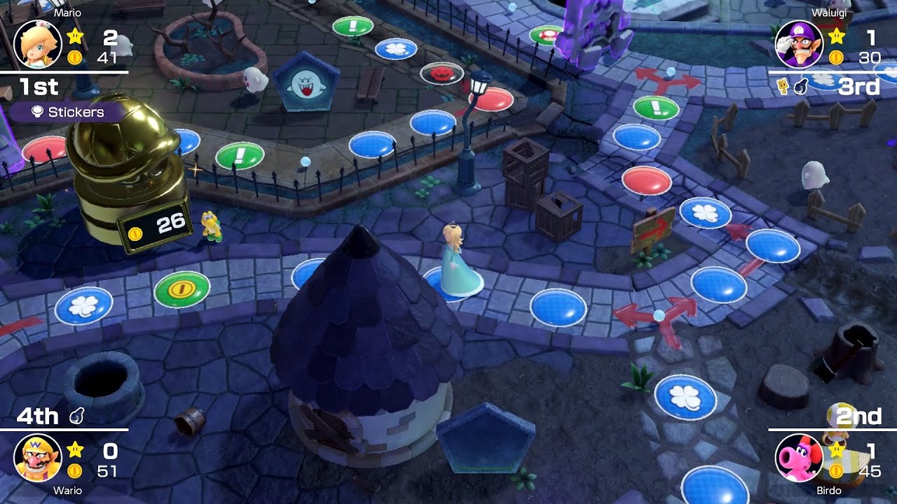 Mario Party Superstars #999 Horror Land Rosalina vs Wario vs Birdo vs Waluigi