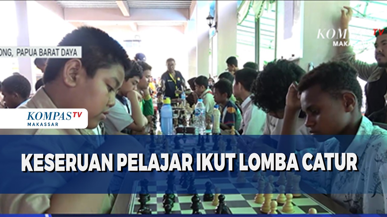 Keseruan Pelajar Ikut Lomba Catur