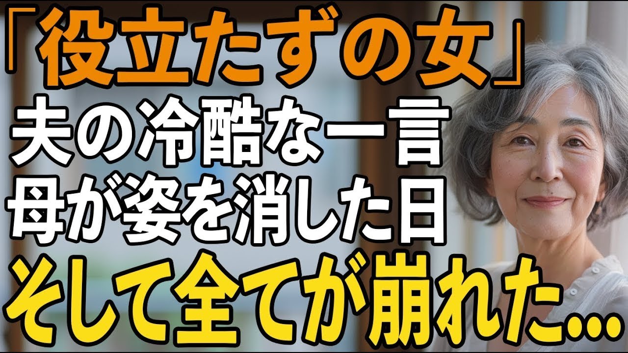 「お前に言う資格はない」34年間支え続けた私を家政婦扱いして見下す夫。その夜、尽くすことに疲れ果てた私は反撃を決意→家族を襲う“静かな地獄”とは？【シニアライフ】【60代以上の方へ】