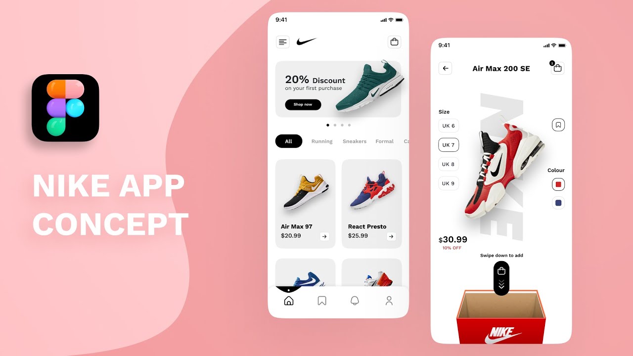 Nike App Concept in Figma | Step by Step Tutorial