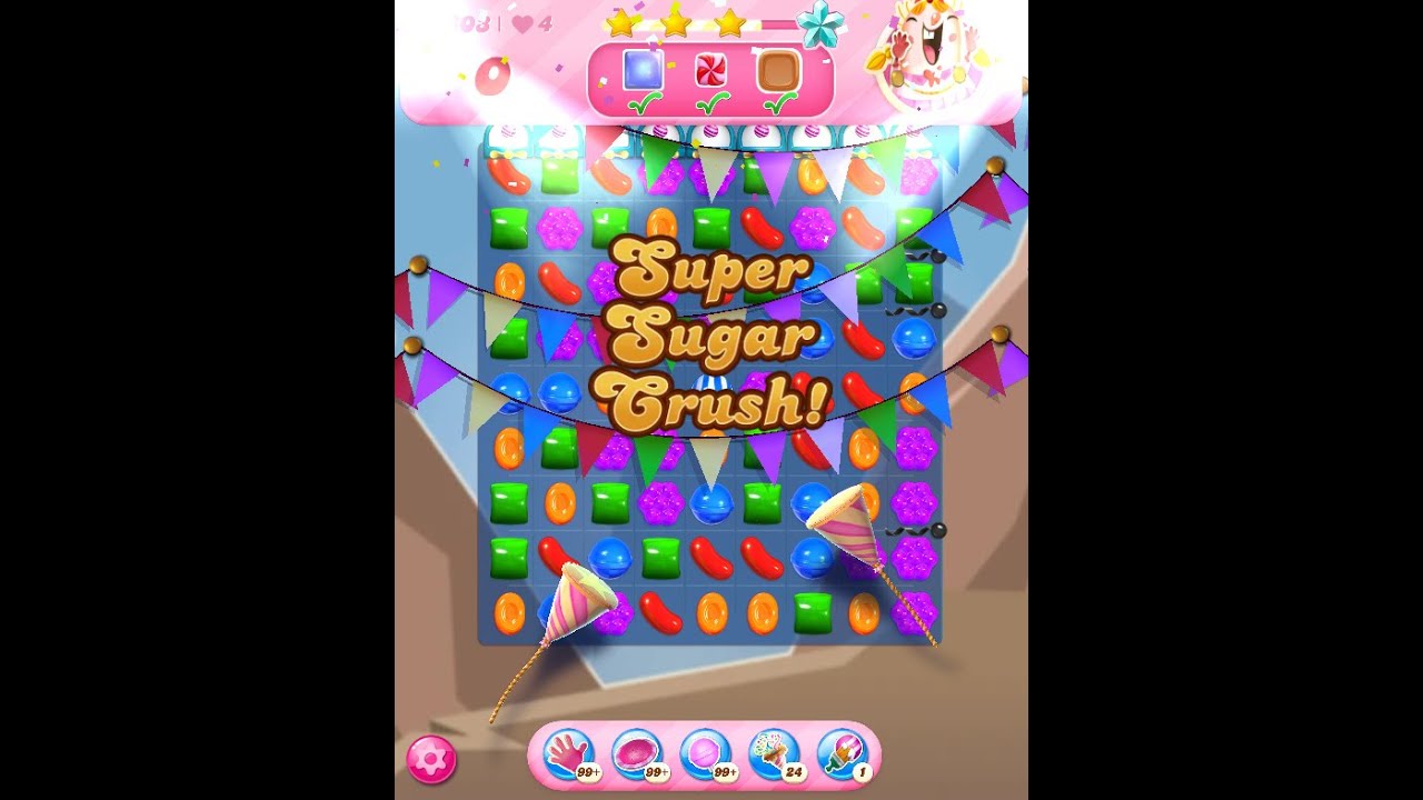 Candy Crush Saga Level 13603 (2nd version, 3 stars, NO pay No pass!!)