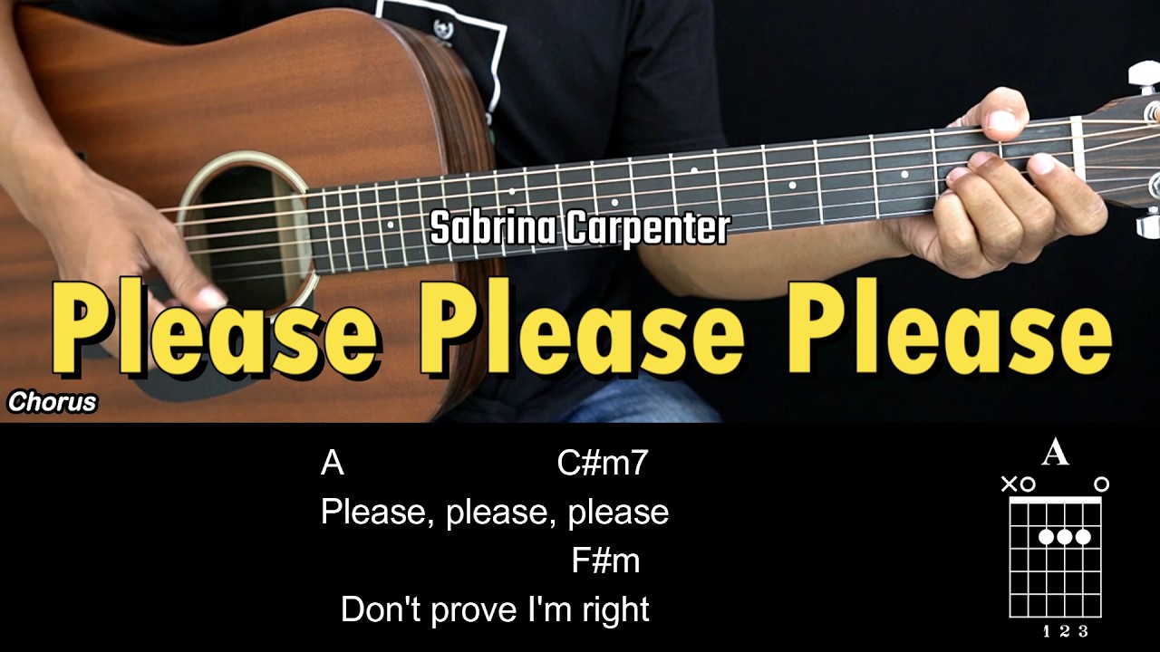 Please Please Please - Sabrina Carpenter | EASY Guitar Tutorial with Chords - Guitar Lessons