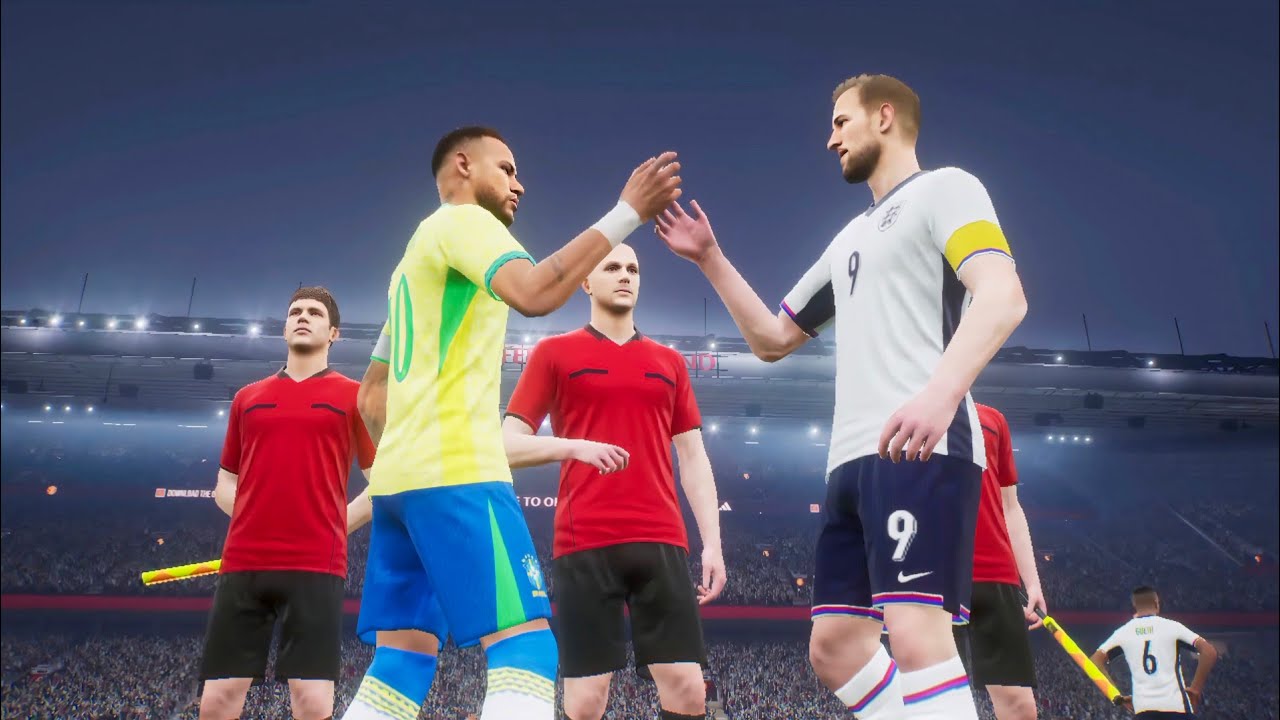 Brasil v England eFOOTBALL 1080p50FPS - English Commentary 