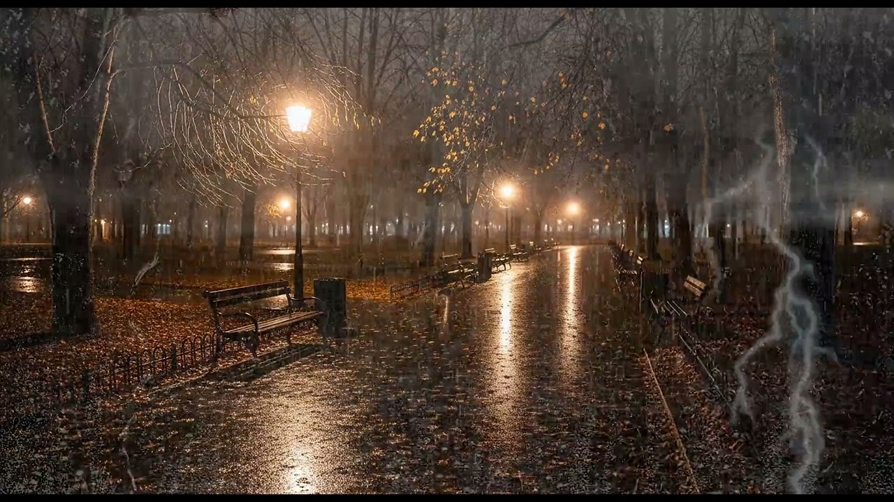 💤 99% Will Sleep Instantly ⚡ Heavy Rain & Powerful Thunder for Sleeping