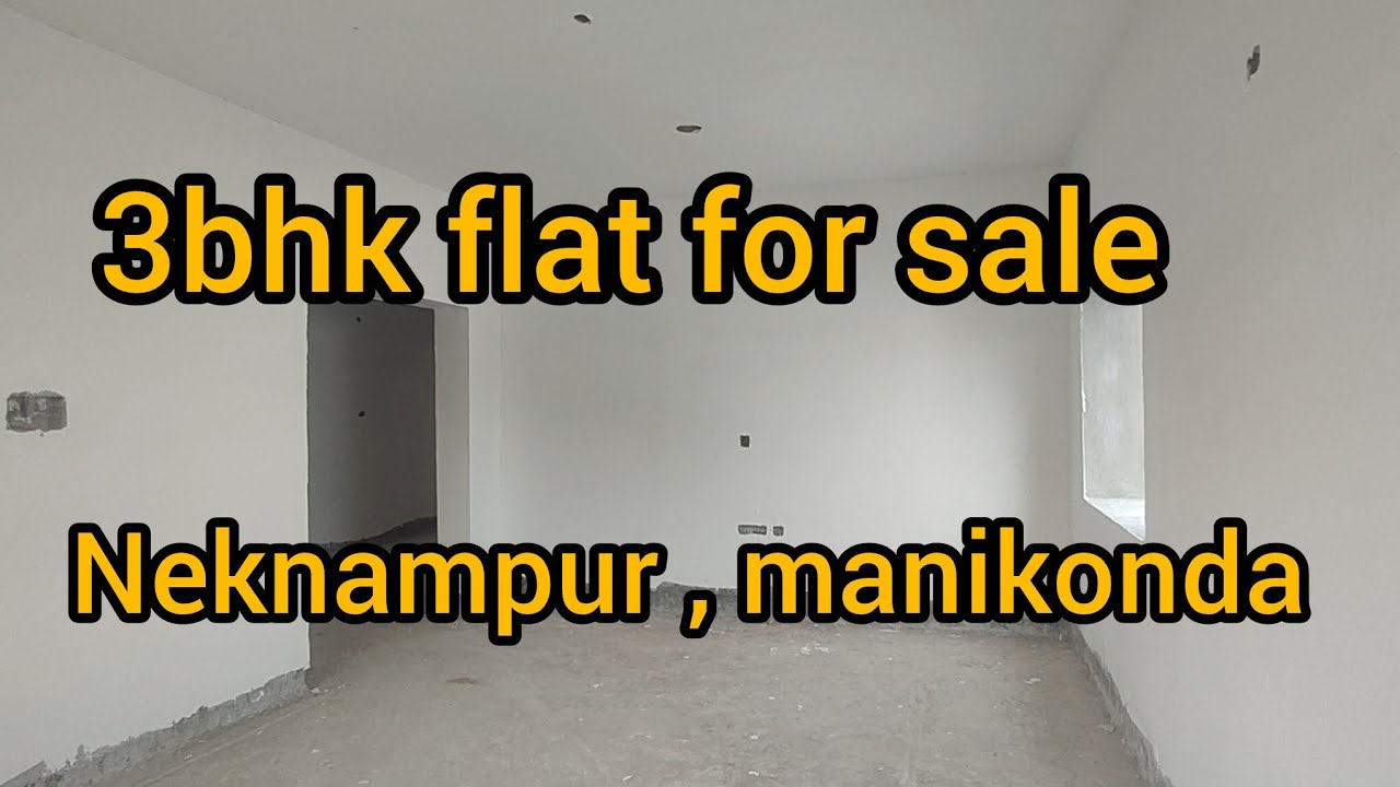 3bhk flat for sale || 1810 sft || East facing ||3rd floor|| premium location || neknampur,manikonda 