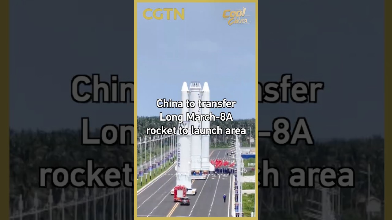 China to transfer Long March-8A rocket to launch area#coolchina
