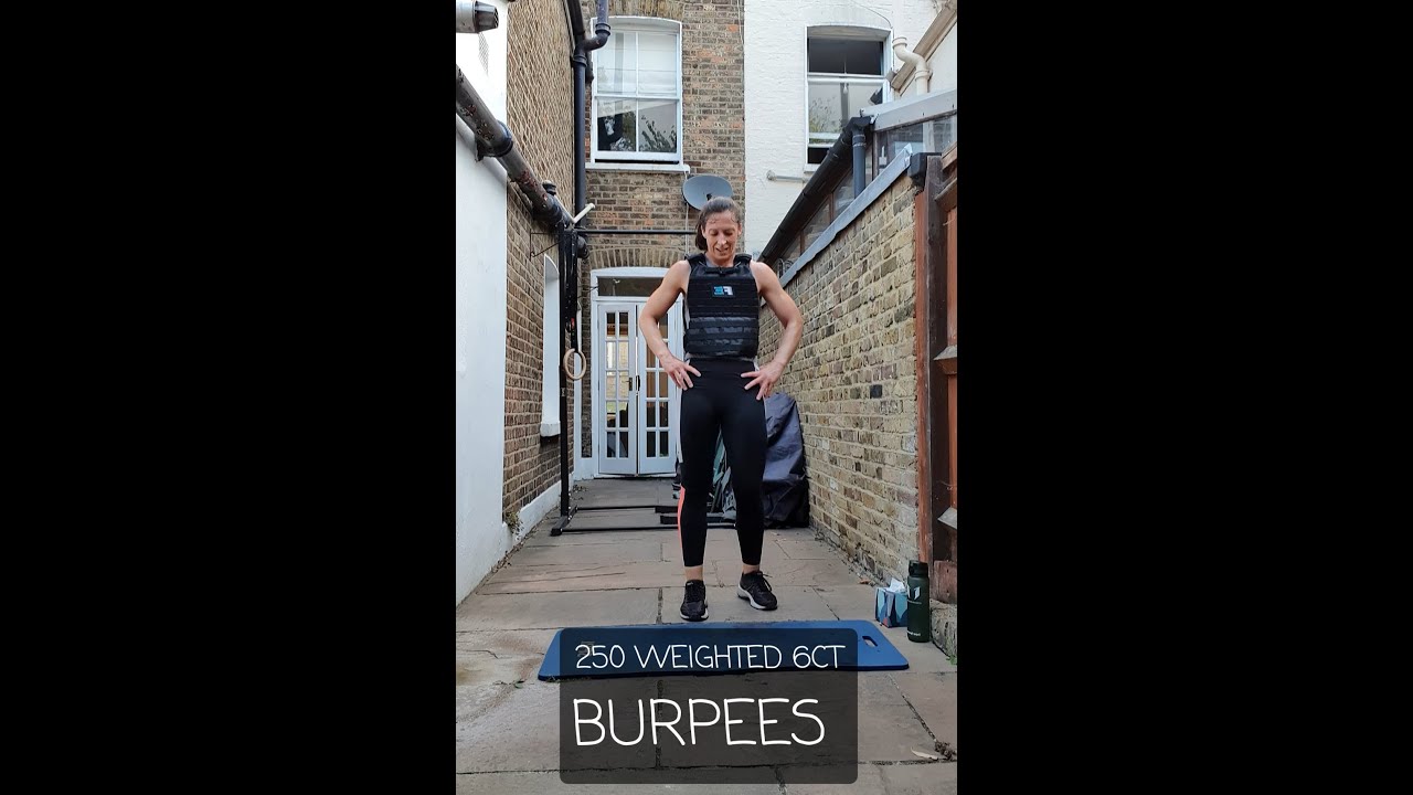 @AIABK718 Effective Weighted Vest Routine (250 burpees & squats)