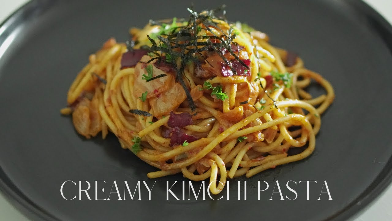 Best & Easy Creamy Kimchi Pasta | Pasta Kimchi Berkrim