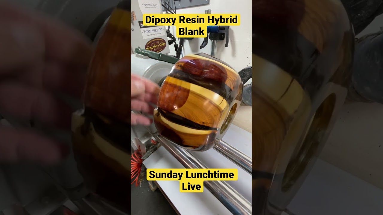 Dipoxy Resin Hybrid Blank. #short #shorts  #skkrafts #sundaylunchtimelive #woodturning  #hybrid