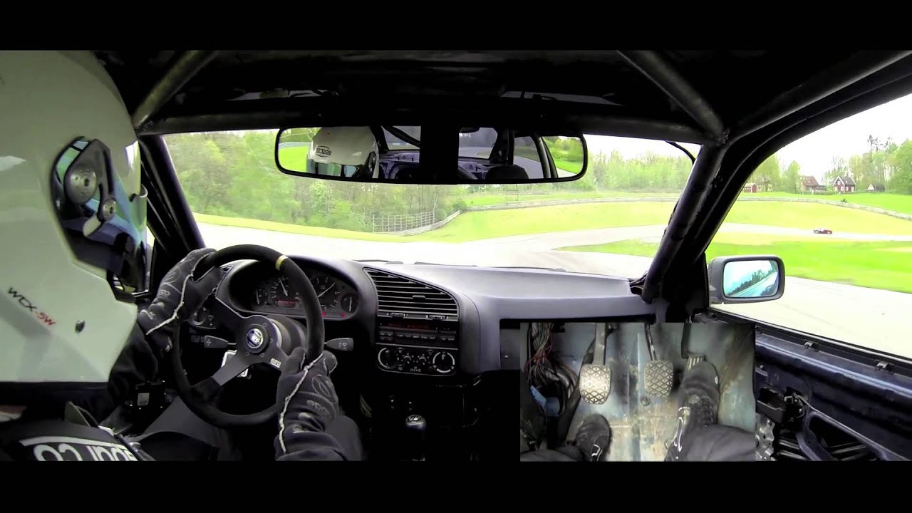 Heel/Toe in a old BMW e36. Ring Knutstorp sweden