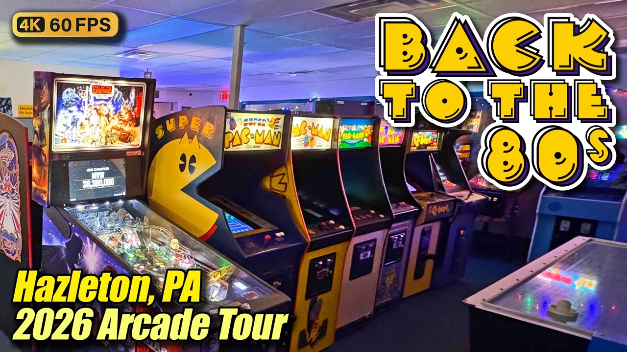 Back To The 80s Arcade! (Hazleton PA), February 2026 arcade tour, new 4K full walkthrough