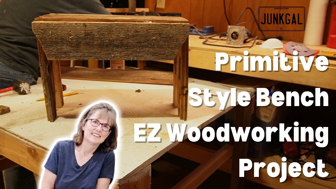 Woodworking Project - Primitive Style Bench - Styling the Outside of our Bungalow