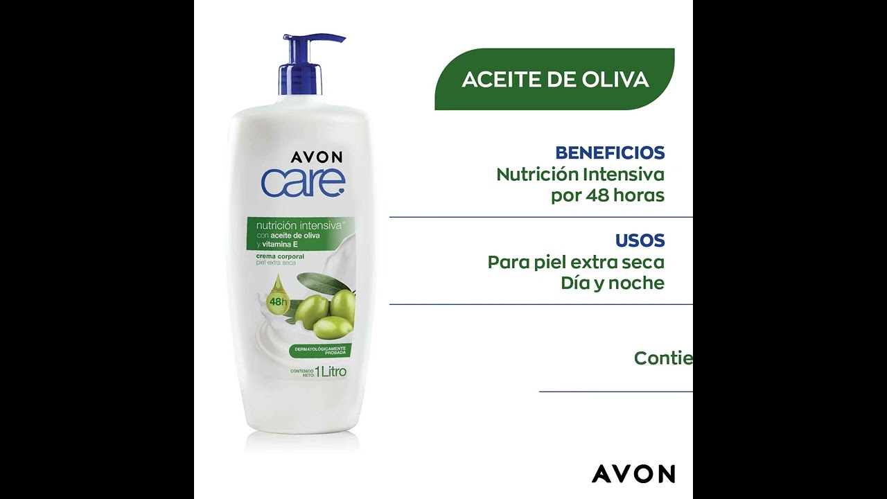 Beneficio de los ingredientes de las cremas corporales Avon Care.