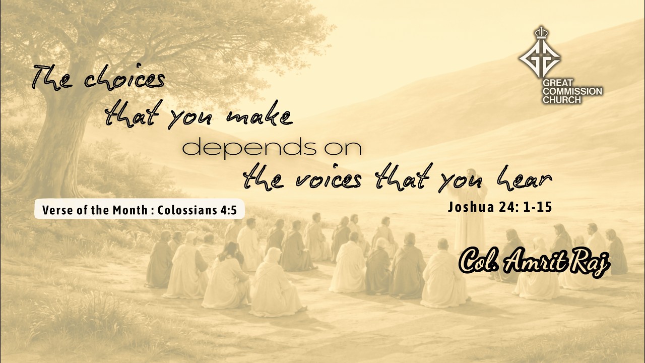 The Choices that you make depend on the voices that you hear |15.02.2026|Col. Amrit| Sunday Service