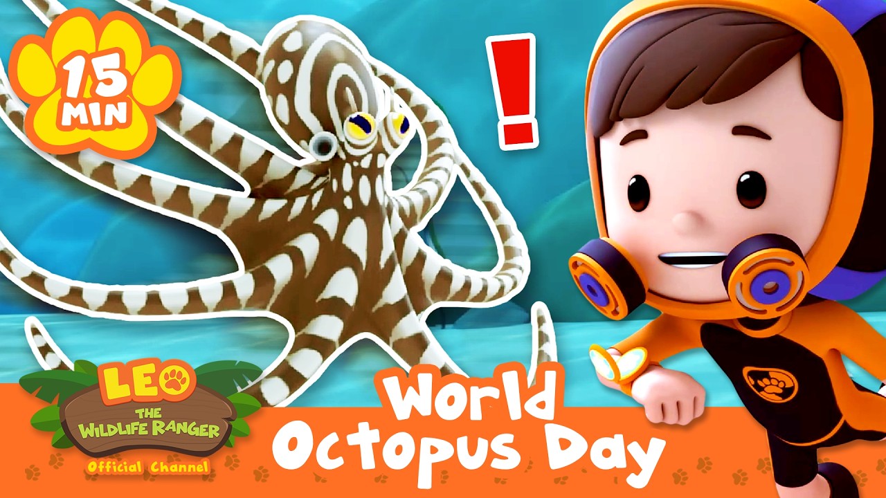 Celebrate World Octopus Day with Leo! | Leo the Wildlife Ranger | Learning Animal Cartoons