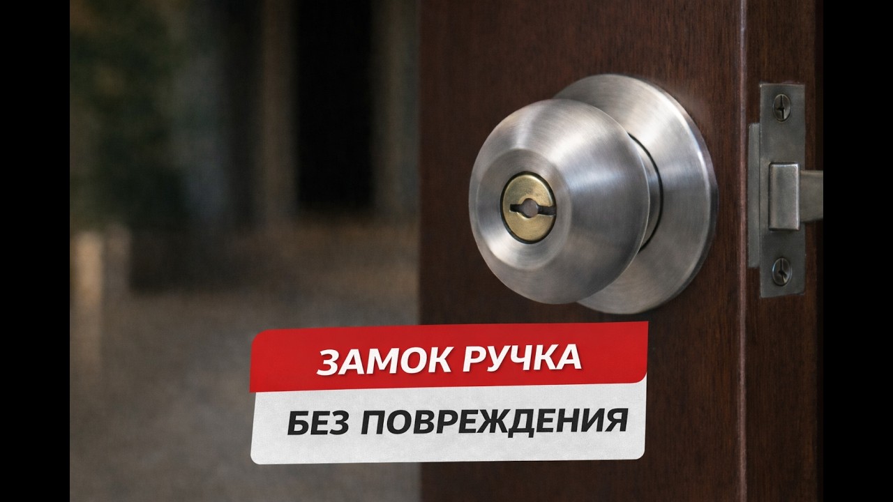 Вскрытие двери с замком ручкой