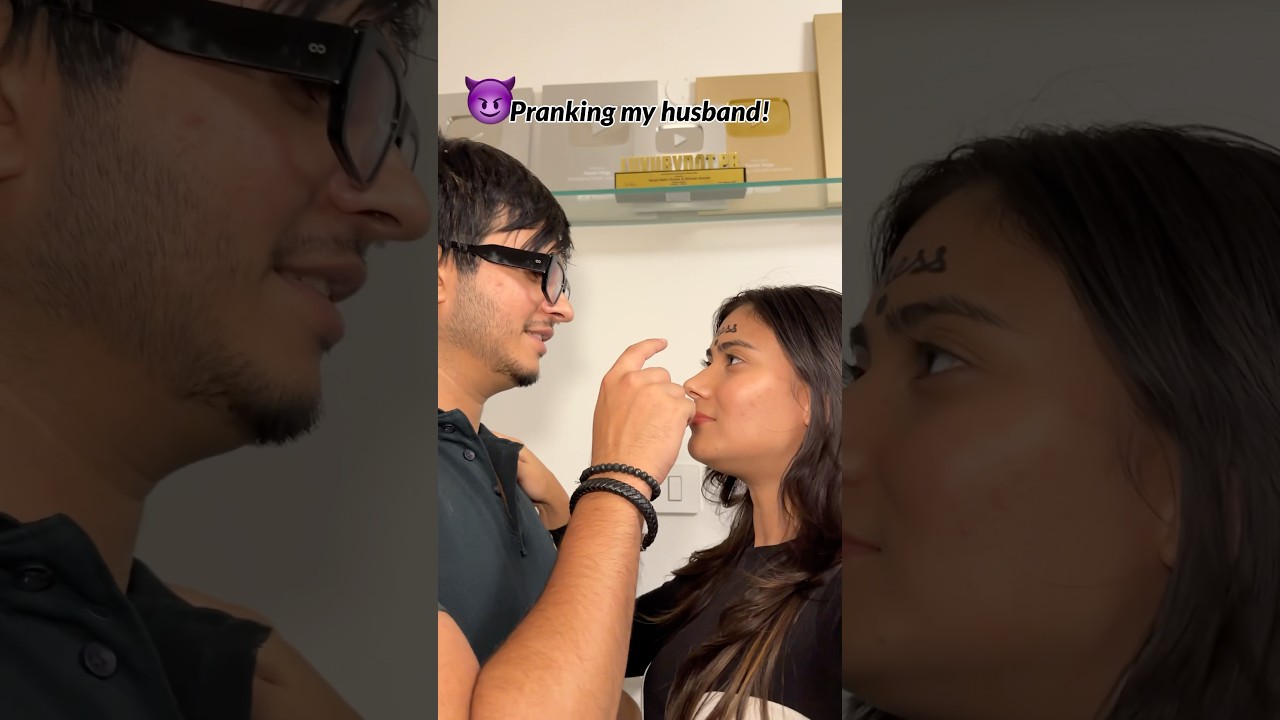 Pranking my husband!😈 #shorts #tanshi #prankonhusband #couplegoals