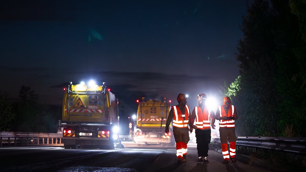 Colas - Réfection de chaussée sur l'A48