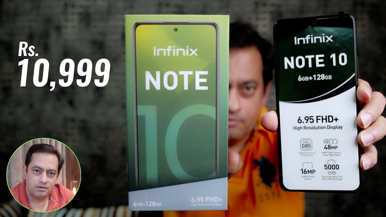 Infinix Note 10 unboxing and quick review - Helio G85, dual speakers, 18W charger