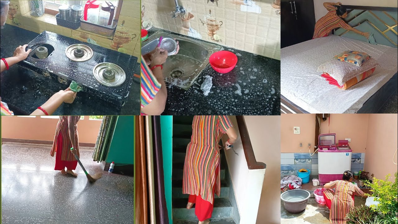 💁 Indian Mom daily morning house cleaning routine 🤷 home cleaning routine 💖 indian cleaning vlog