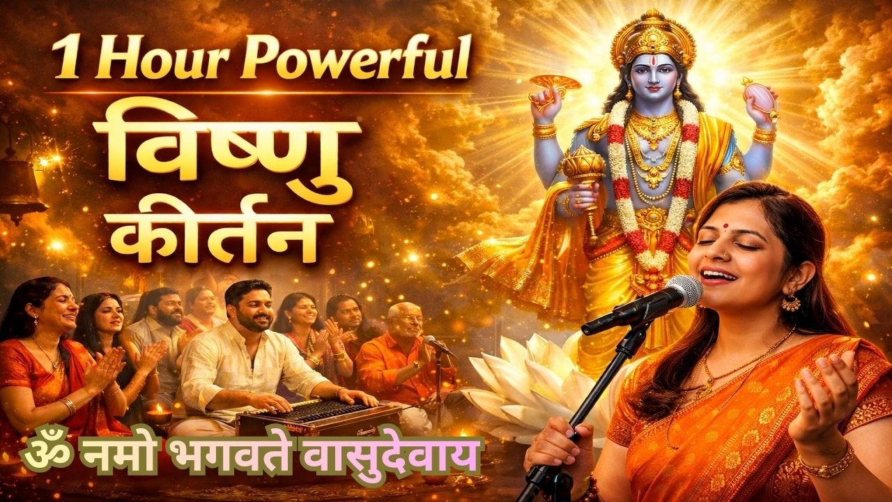 1 Hour Powerful Vishnu Kirtan | ॐ नमो भगवते वासुदेवाय | Dashavatar Mahima | Narayan Bhajan 2026
