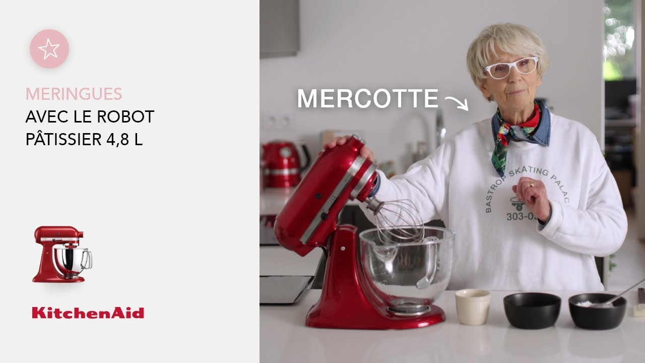 Meringues avec le robot p&acirc;tissier &agrave; t&ecirc;te inclinable 4,8 L | Recette de Mercotte | KitchenAid