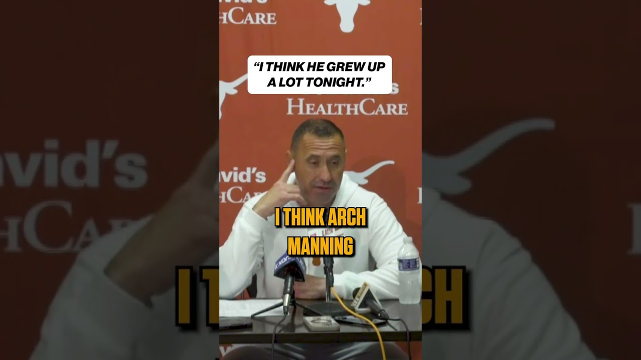 'Arch Manning grew up tonight' &ndash;&nbsp;Steve Sarkisian #cfb #football #texas