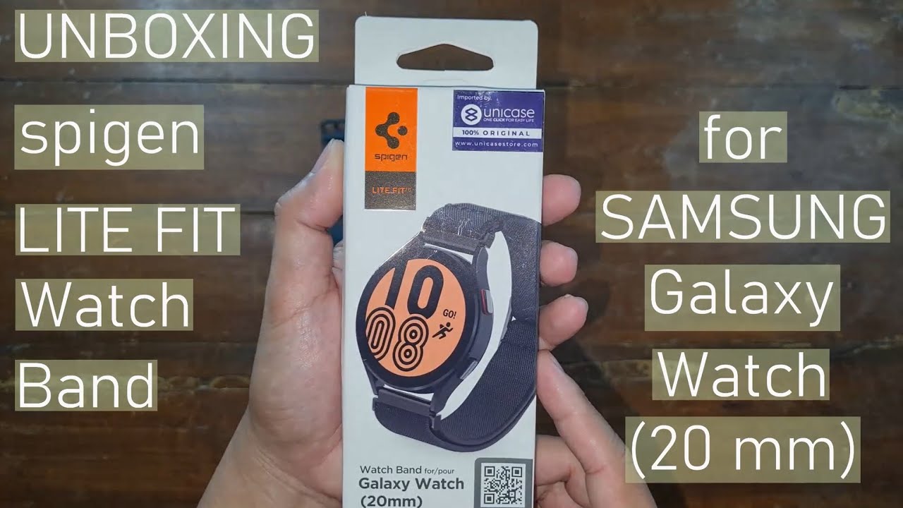 Unboxing Spigen LIT FIT Watch Band for Samsung Galaxy Watch (20 mm) and How to Set it