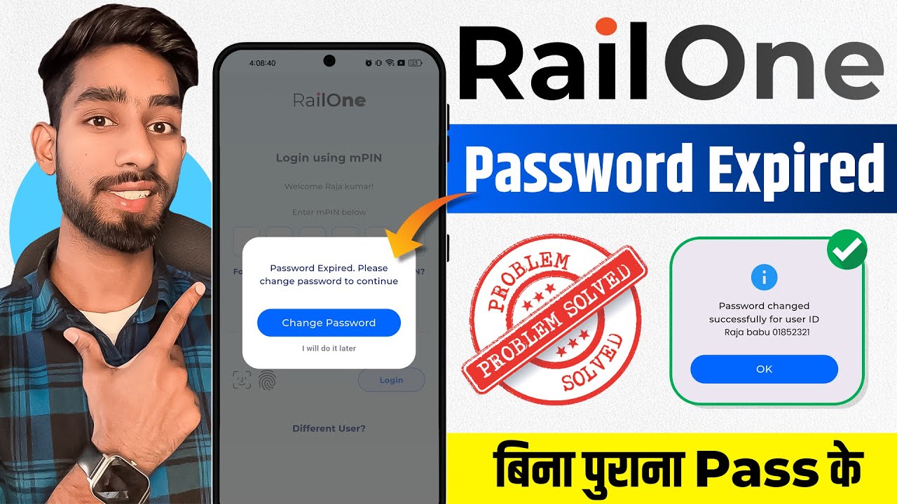 🚆 RailOne App Password Expired Problem Solved! | RailOne Password Change | RailOne