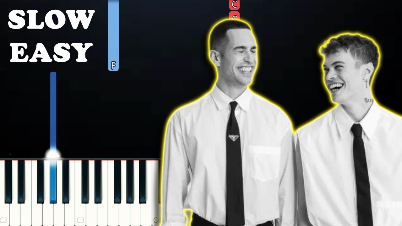 Mahmood, Blanco - brividi (Slow Easy Piano Tutorial) Eurovision 2022