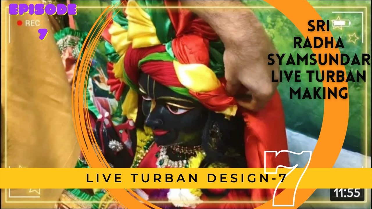 Radha Syamsundar Live Turban Tutorial-7 | Turban Making, ISKCON of Central New Jersey,Deity Dressing