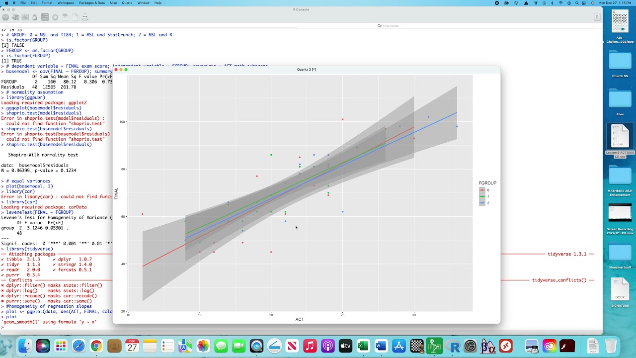 ANCOVA, full example with R