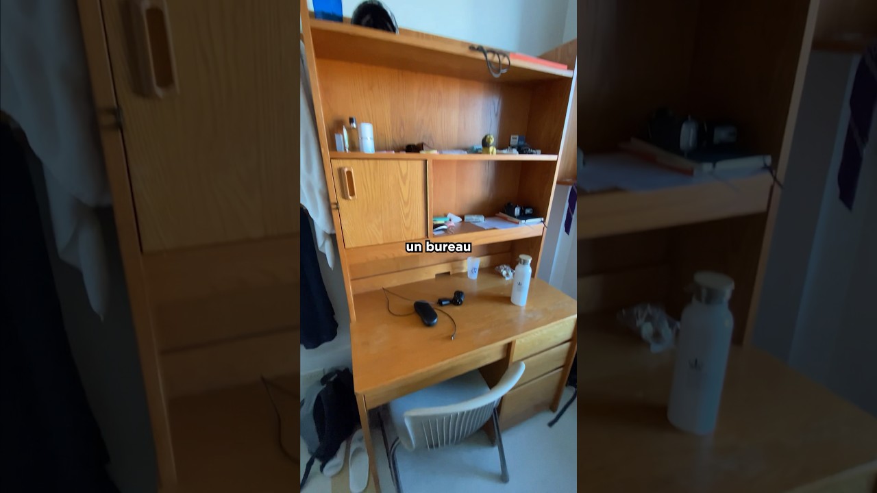 je visite une chambre de campus am&eacute;ricain 🇺🇸