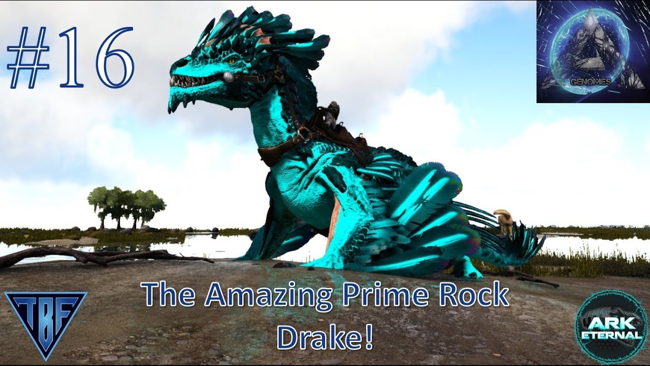 This Prime Rock Drake is so powerful! E16  Ark Survival Evolved Modded Ark Eternal Genomes