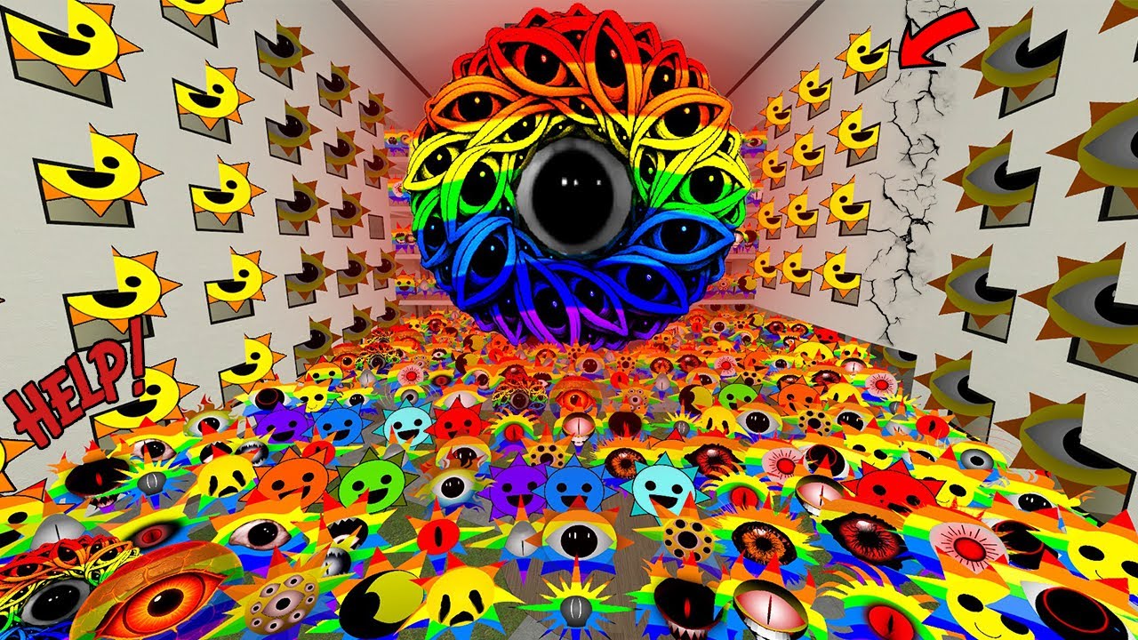 BIG RAINBOW SPRUNKI MR SUN PHASE UNKNOWN WANTS ME TO HELP THEM FROM FULL HOTEL OF NEXTBOTS in Gmod