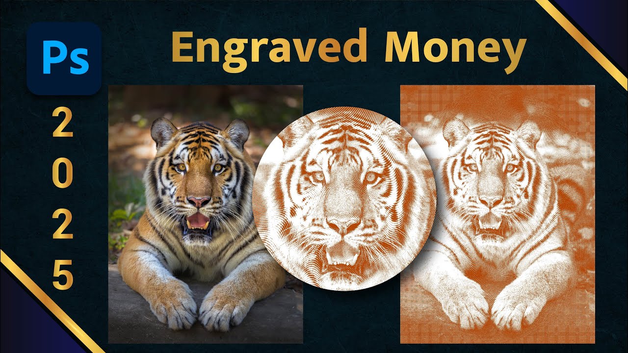 Photoshop Tutorial | Money Engrave Effect | Dollar Texture
