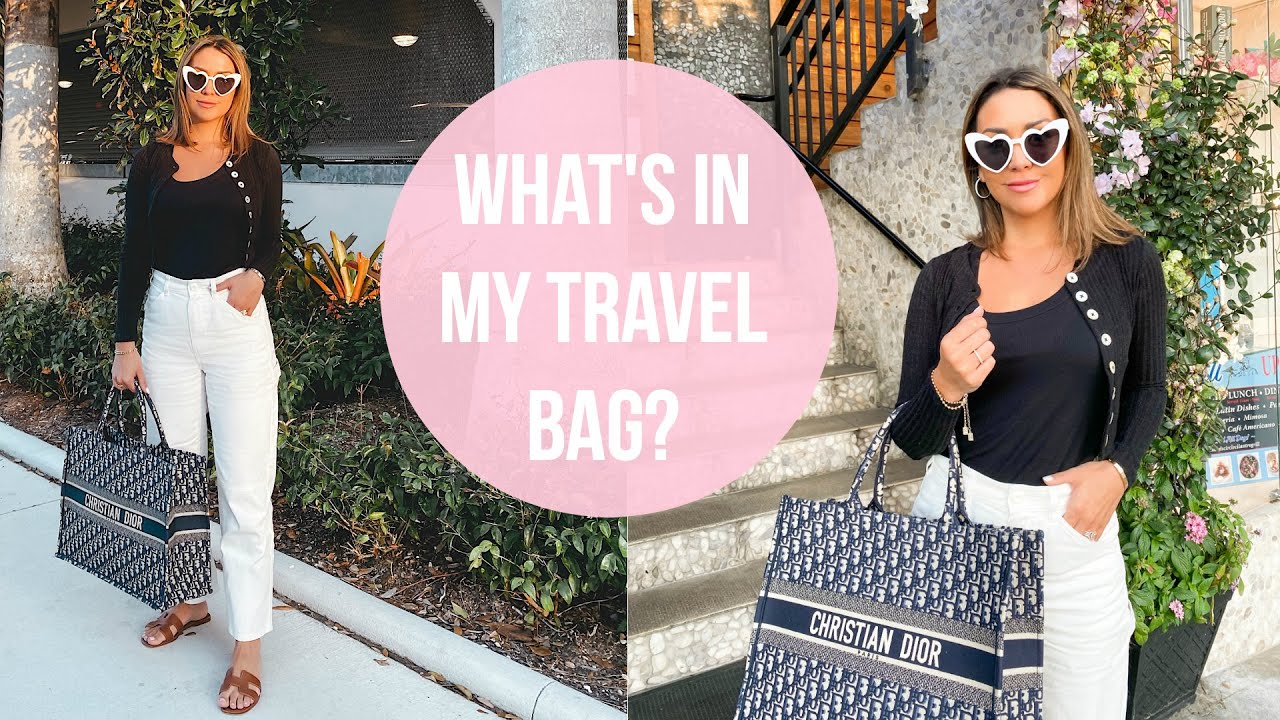 MY NEW FAVORITE TRAVEL BAG! WHAT'S IN MY DIOR BOOK TOTE