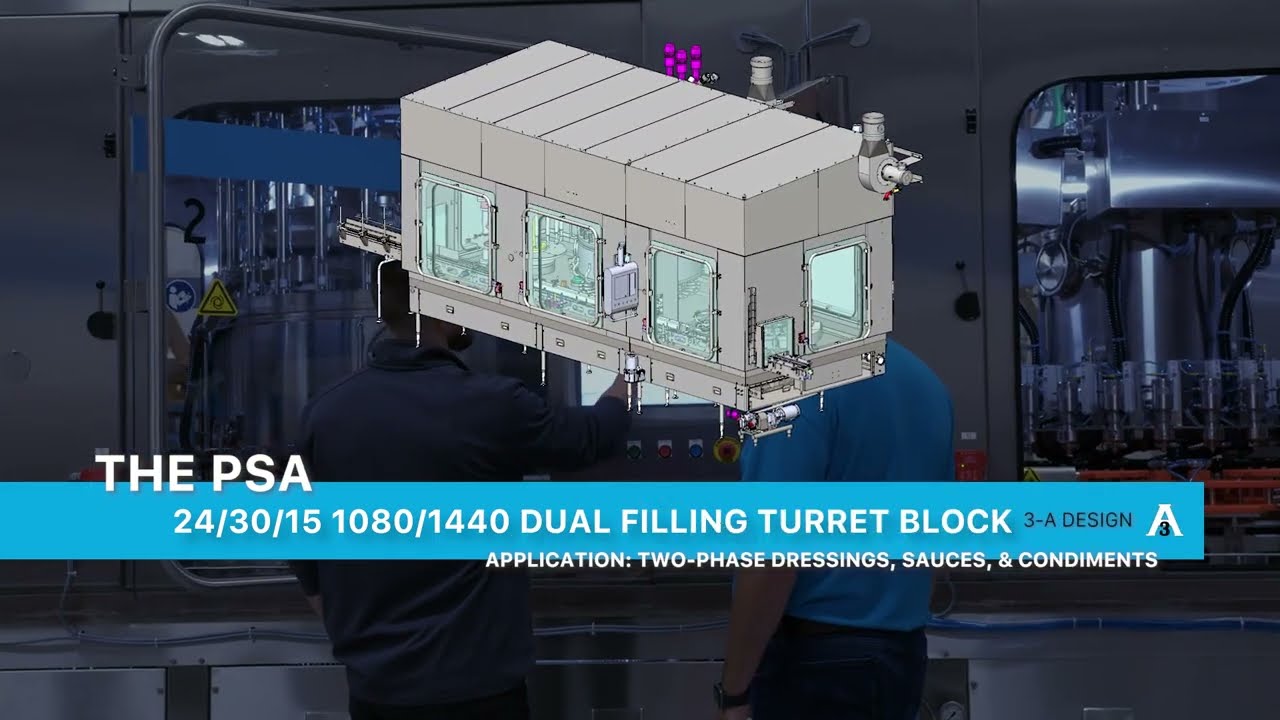 PSA Net Weigh 24/30/15 1080/1440 Dual Filler Turret Block - Application: Sauces/Dressings/Condiments