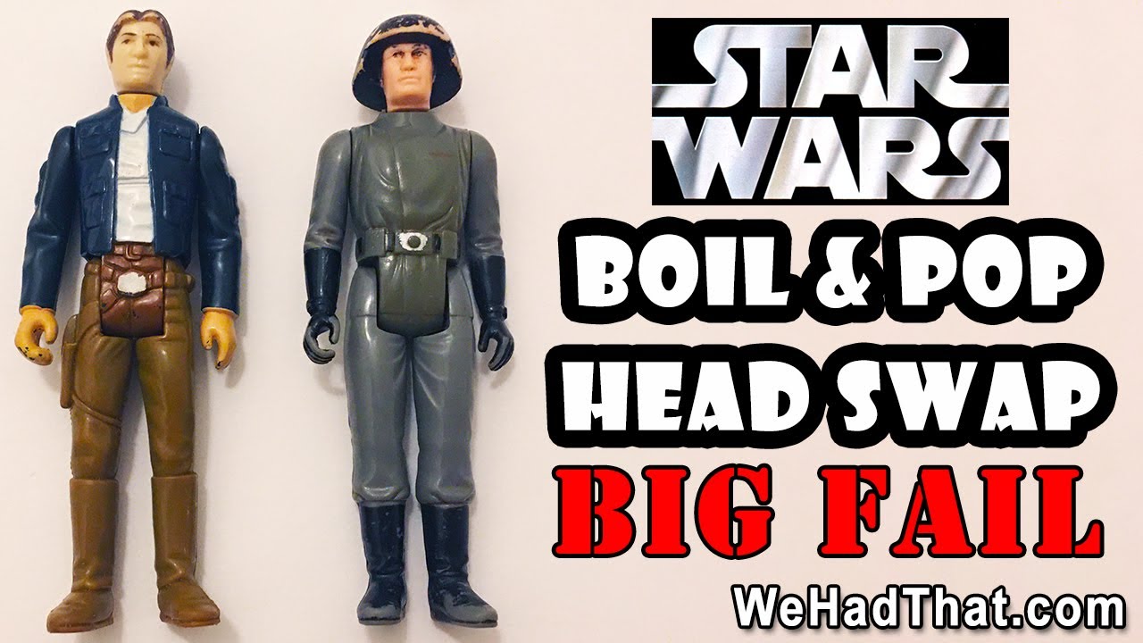 Vintage Kenner Star Wars Boil and Pop Action Figure Head Swap Massive Fail