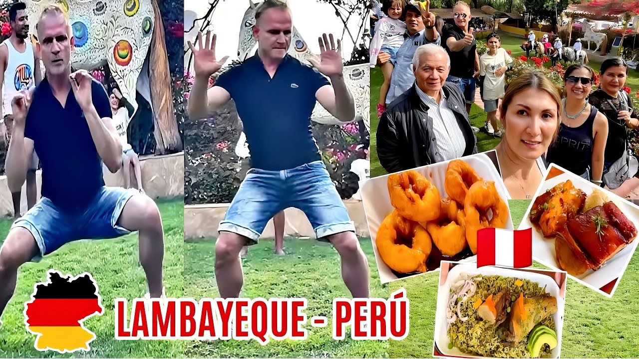 Extranjero baila música peruana 🇵🇪 y prueba comida típica | Mi esposo europeo en Perú 🇩🇪- Shirley T