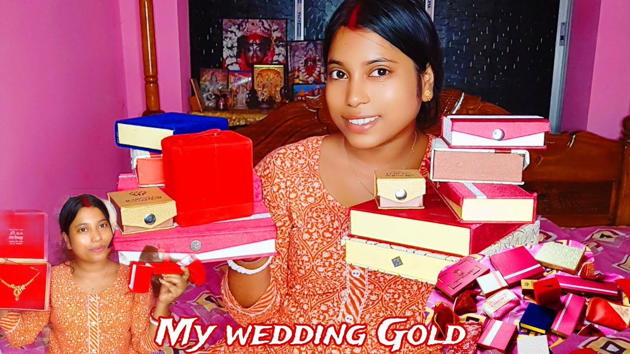 My wedding Gold collection। বিয়েতে কি কি গয়না gift পেলাম।#weddinggoldjewellery #bengaliwedding