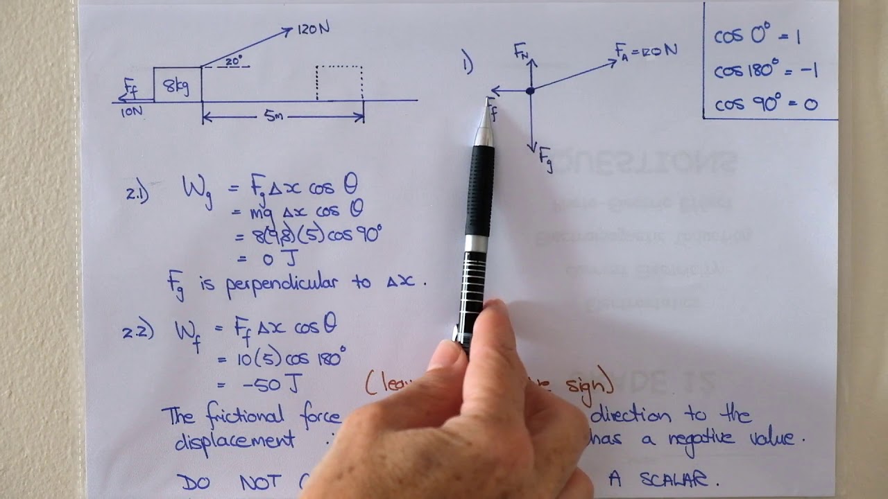 Calculating WORK done an object on a flat surface